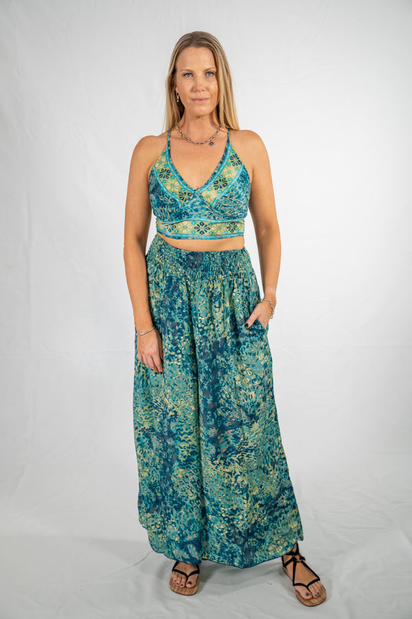 Adrienne Pants - Teal Mist