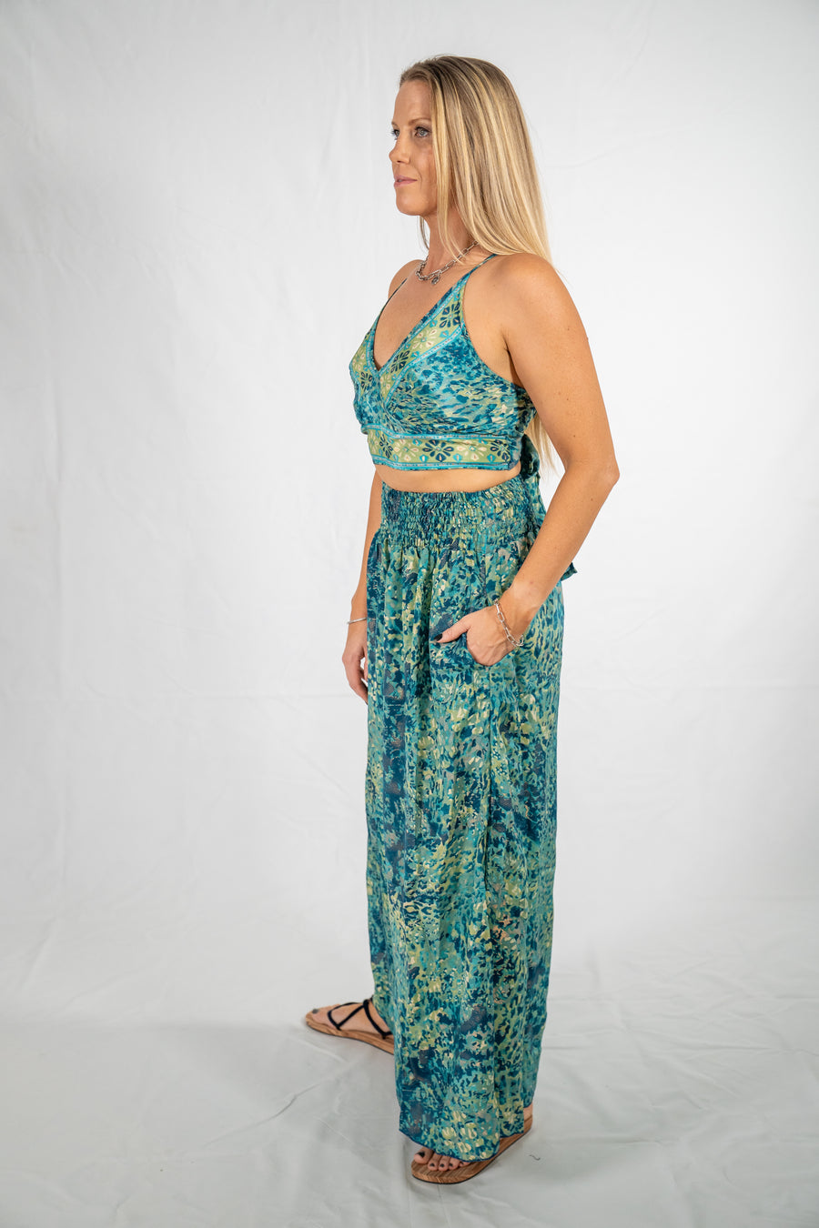 Adrienne Pants - Teal Mist