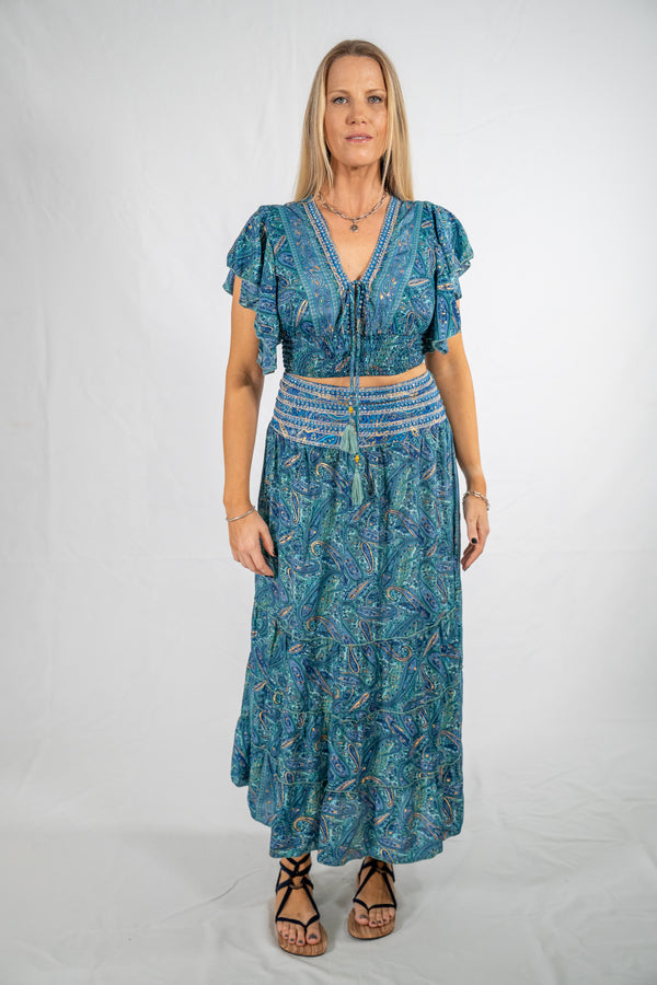 Zafira Skirt - Peacock