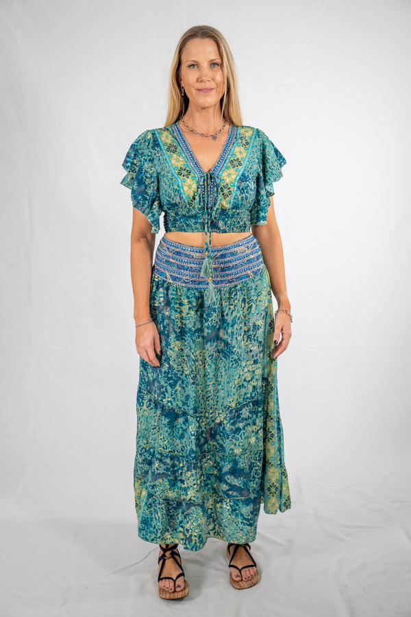 Zafira Skirt - Teal Mist