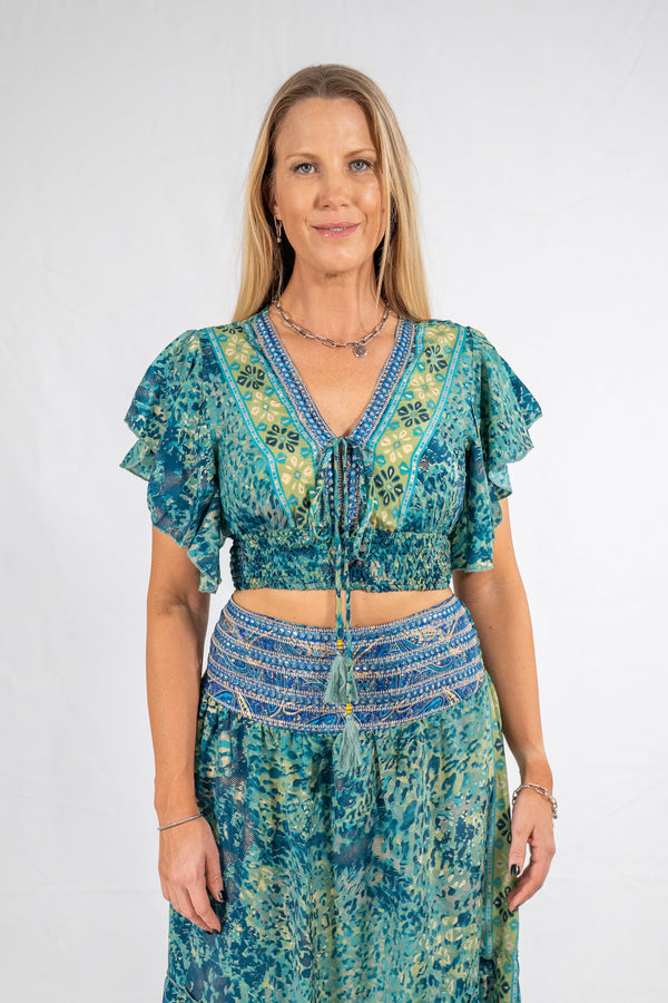Zafira Top - Teal Mist