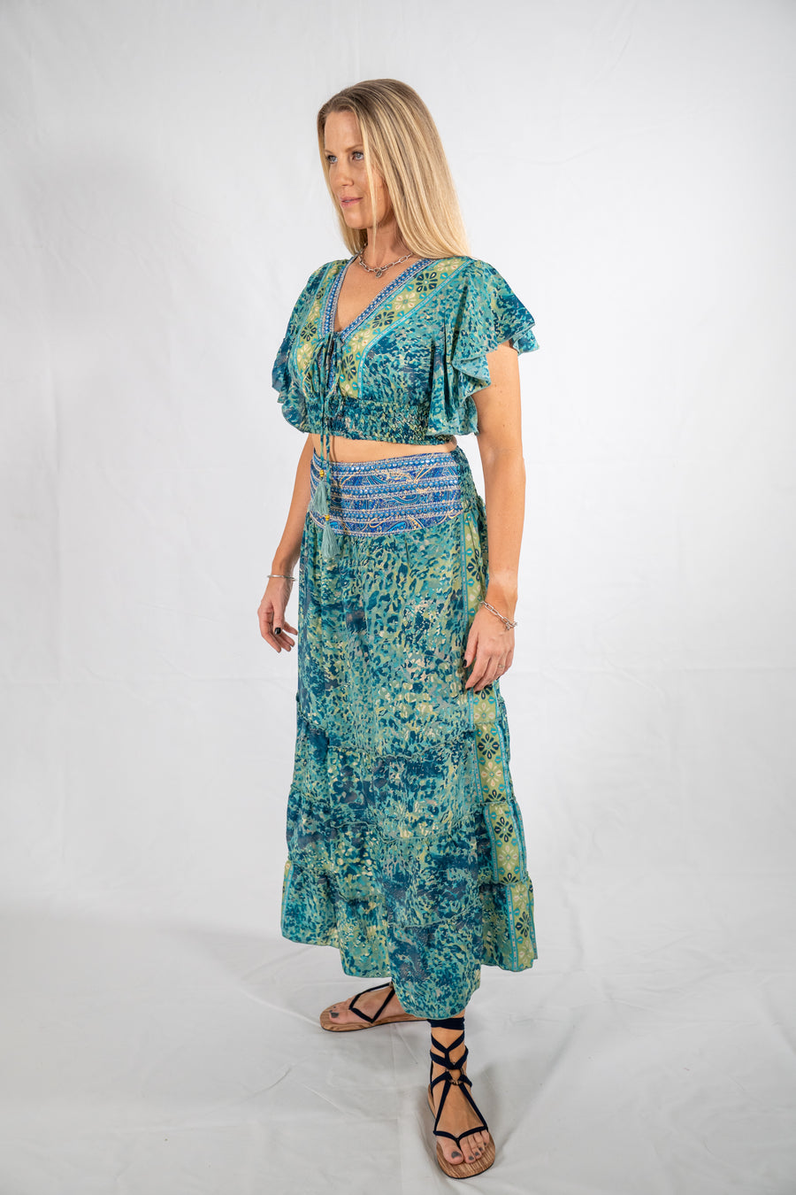 Zafira Skirt - Teal Mist