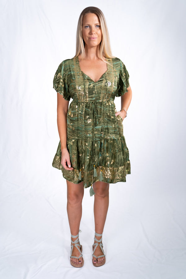 Short Heidi - Olive Leaf
