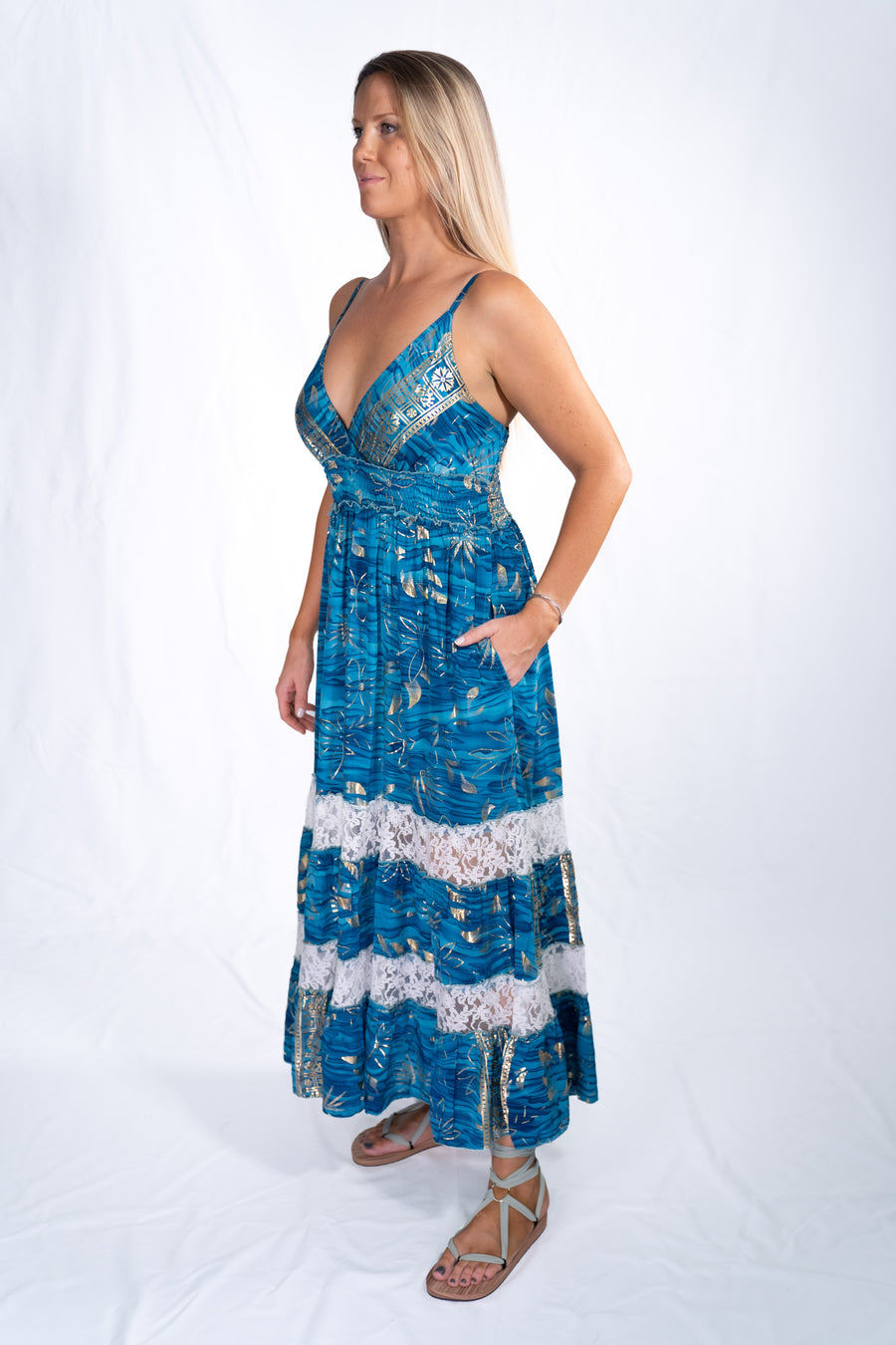 Moana Maxi - Teal Leaf