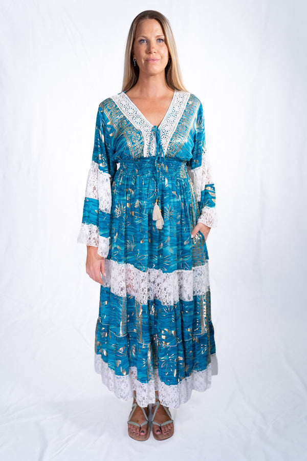 Paloma - Teal Leaf