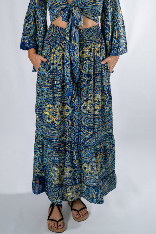 Lola Maxi Skirt - Navy