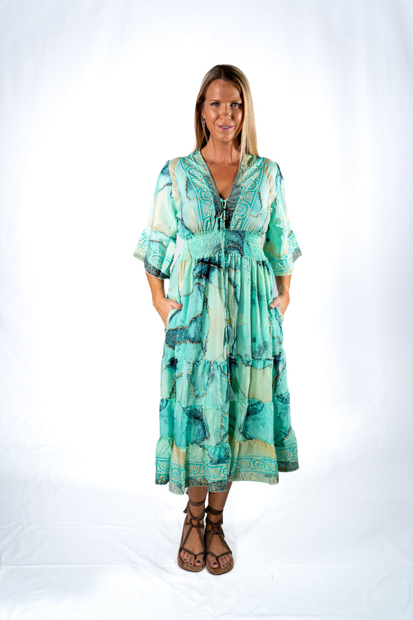 Caroline Midi - Turquoise Rain