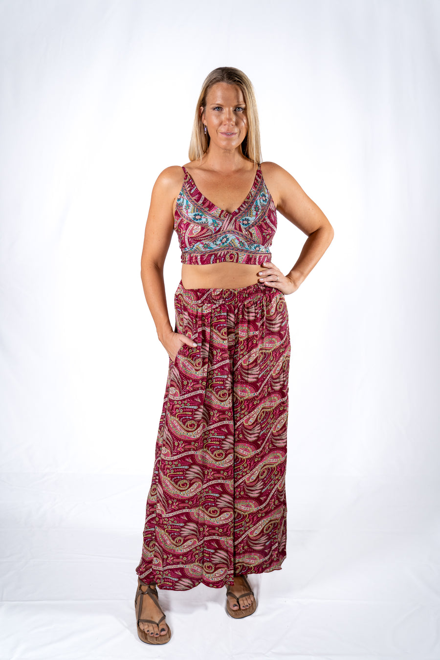 Adrienne top - Magenta Wave