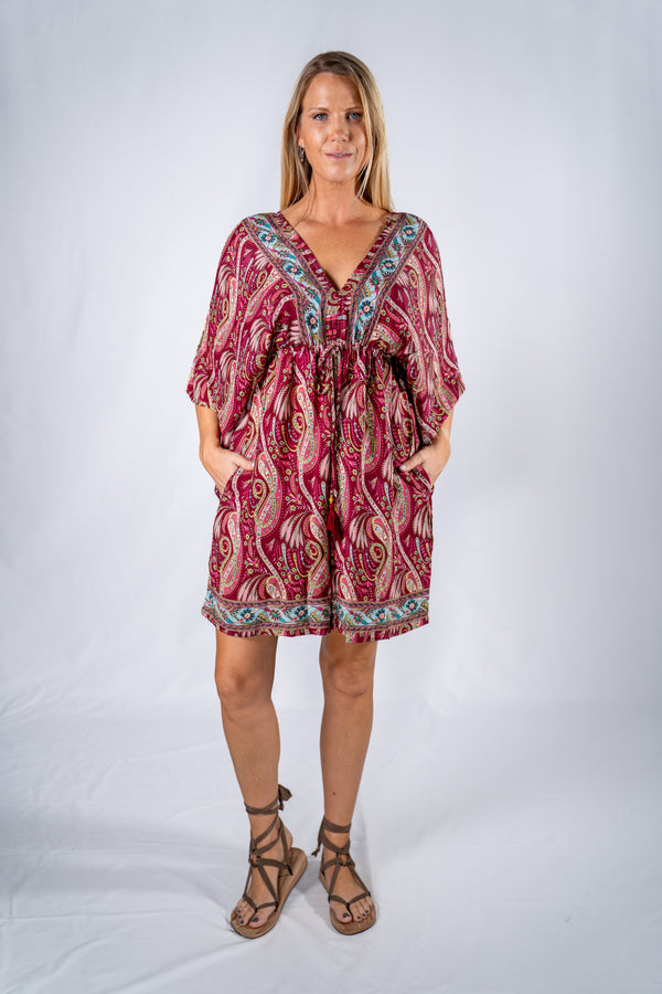 Sloane Jumpsuit - Magenta Wave