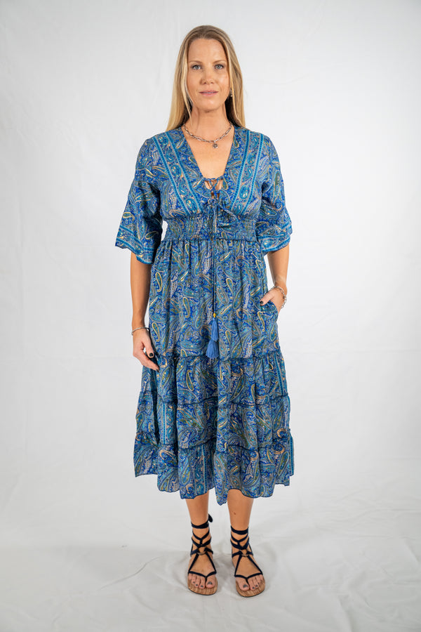 Caroline Midi - Mystique Tide Blue