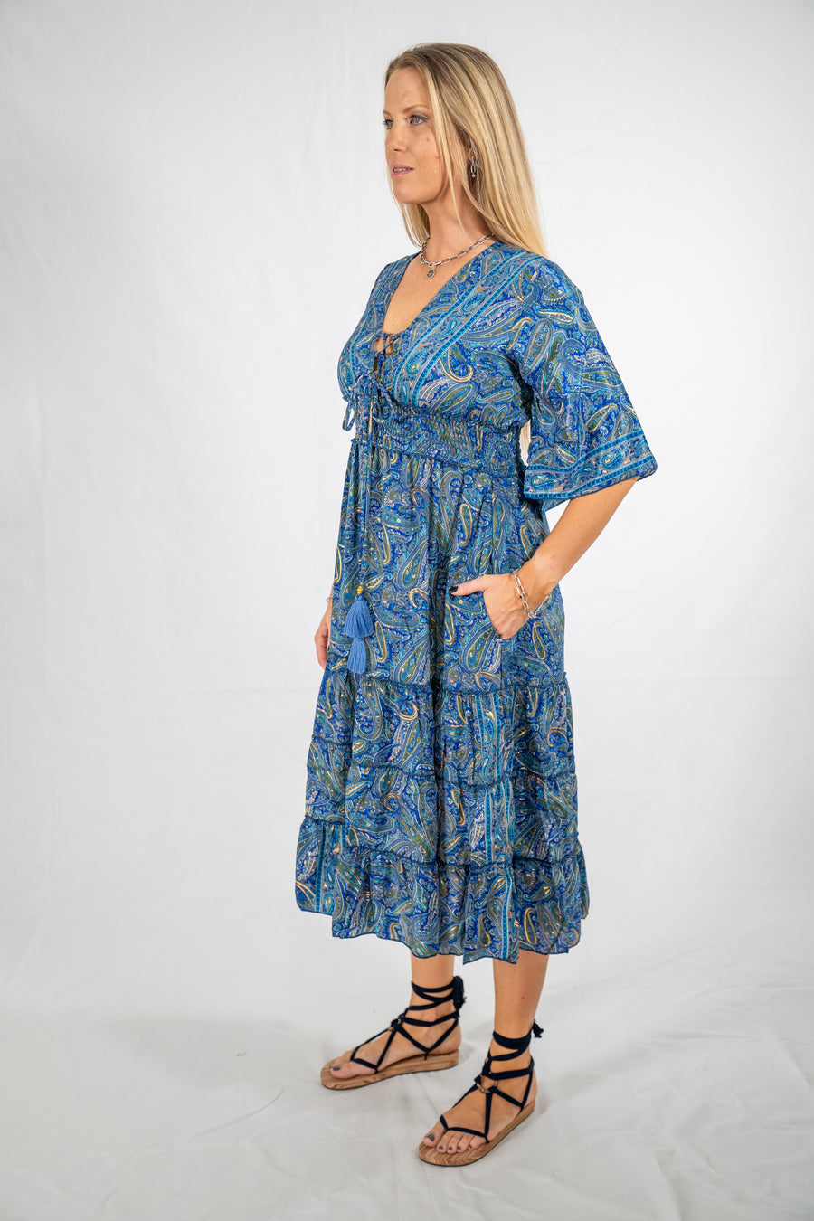 Caroline Midi - Mystique Tide Blue